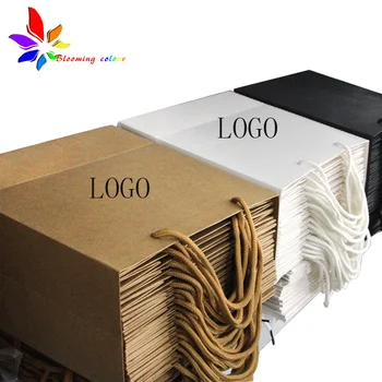 China Supplier Customized Factory custom paper packaging bags with logo paper bag logo