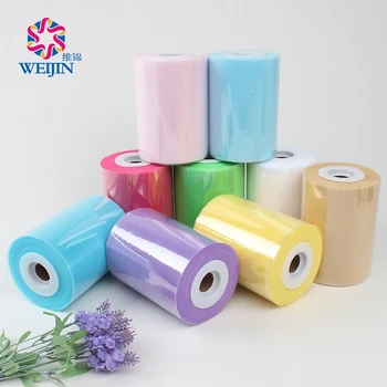 6 Inch Tulle Roll 100 Yards Mesh Fabric Girl Skirt Wedding Decoration 100%Polyester Flocked Microfiber Tulle Fabric Roll Spool