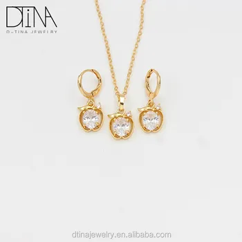 Simple Jewellery Set Gold Dubai Cheap Jewellery Designs for women
