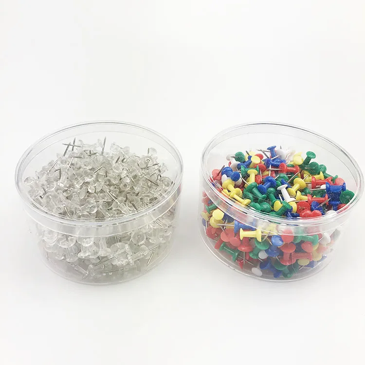 Прозрачная пластиковая головка стальная точка 300 штук баночка упаковка набор