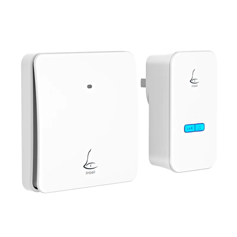 Linbell M2L Wireless Doorbell Chime Singing Bird EU Plug with 1 Transmitter and 3 Receivers
