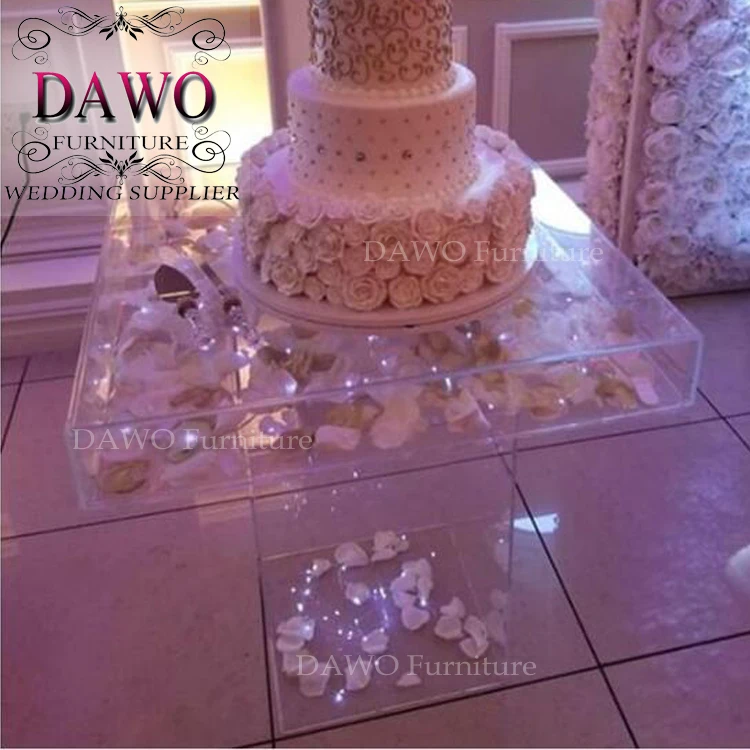 Hot Selling Fully Transparent Acrylic Cake Table for Newlyweds for Events