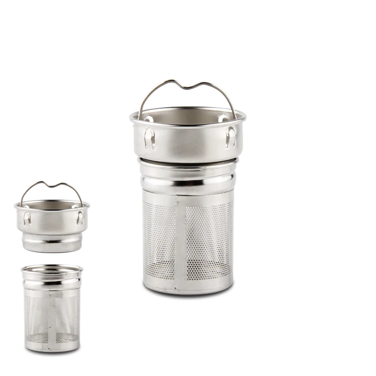 Tea Filter Infuser Cup with Foldable Handle and lid JZK Fine mesh 304 Stainless Steel Tea Strainer for Loose Tea Leaves Herbs and Ground Coffee 