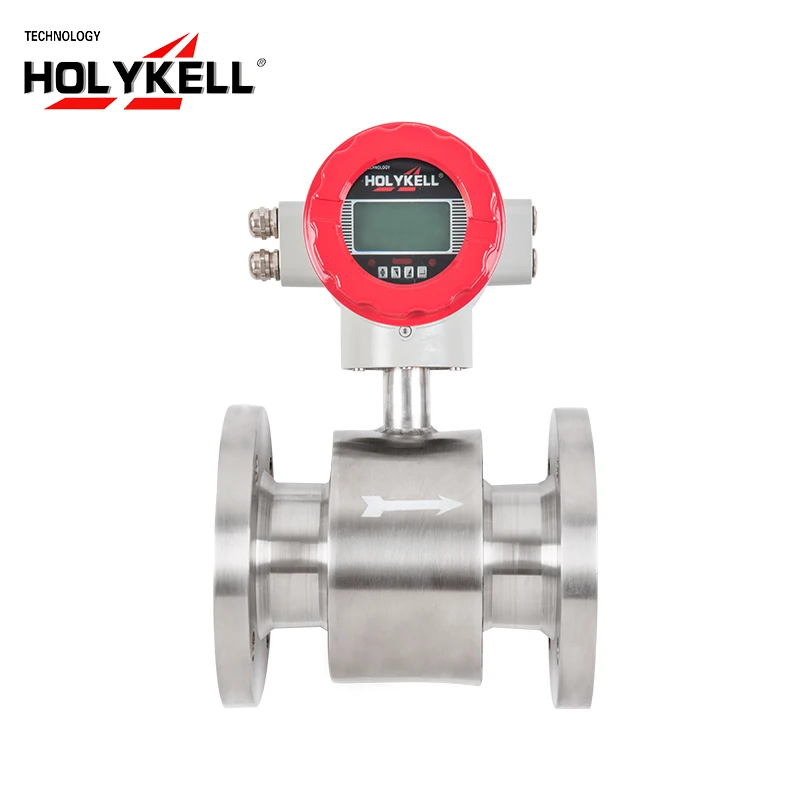 Holykell Drinking Water Flow Measuring Instruments Magnetic Flange Water Flow Meter 6 Inches