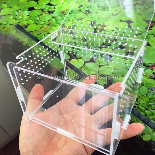 空気穴付き爬虫類用アクリルスライディングリッドボックス