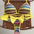 womens push up swimwear bandage swimsuit brazilian bikini bottoms print bikinis set women bow bikini 20