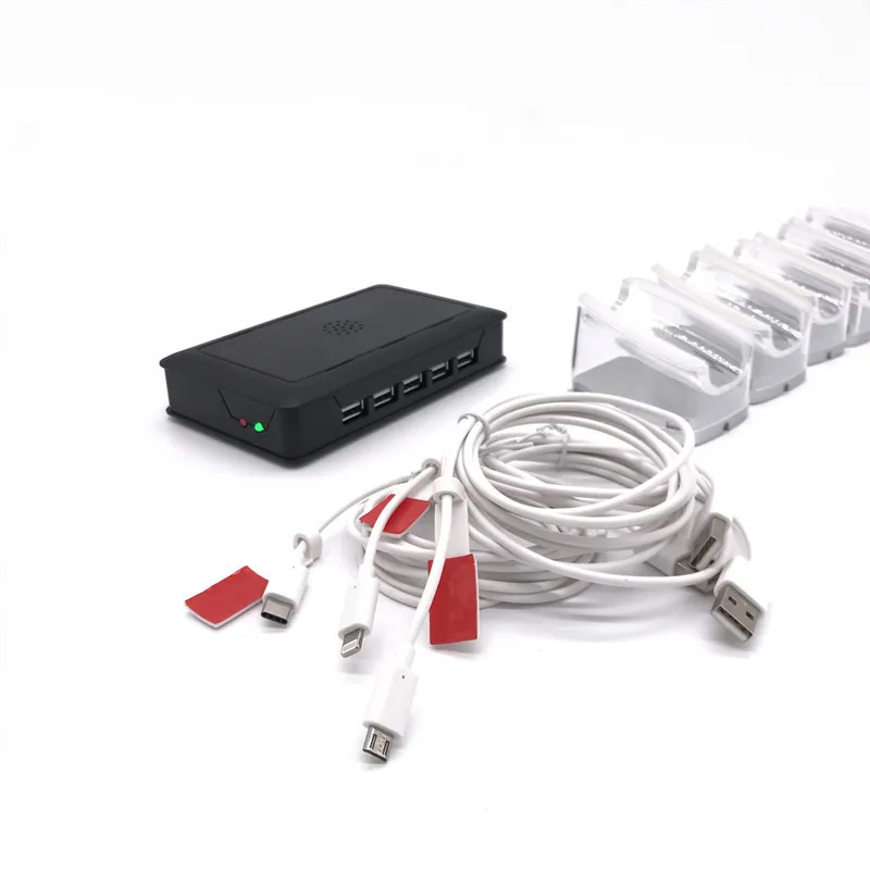 
10 в 1 зарядки мобильный телефон охранной сигнализации дисплей планшета держатель с android кабели и акриловая подставка 