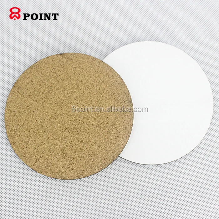 1PC DIY Sublimation Blank Coaster Wooden Cork Cup Pad MDF Round Square  Shaped Cup Mat For