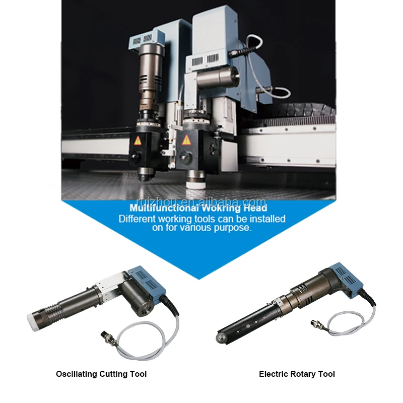 RUIZHOU  Dieless Vibration Knife CNC Plain Fabric Cutting Machine