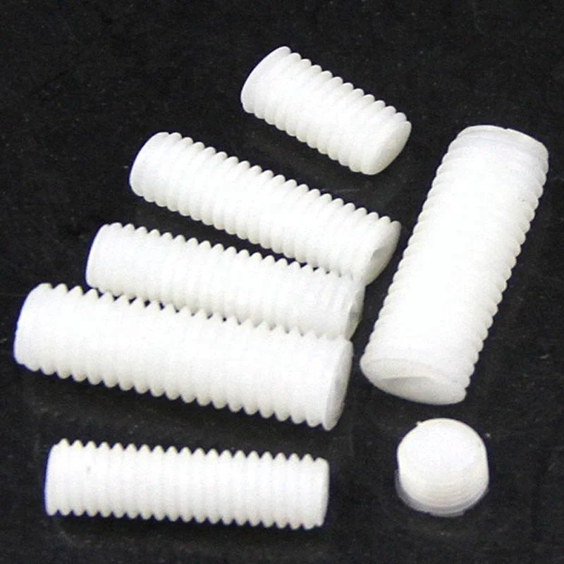 Slotted Nylon Plastic Set Screw With Flat Point