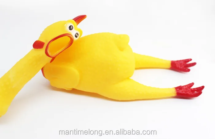 Gritando frango amarelo borracha squacking brinquedo de galinha novidade  durável borracha frango presente perfeito para crianças e cães - AliExpress
