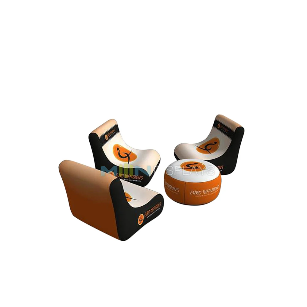 Портативная выставочная мебель с принтом на заказ надувной диван-стул