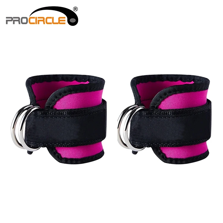 Регулируемые ремни на щиколотку с D-образным кольцом для тренировки ног в тренажерном зале