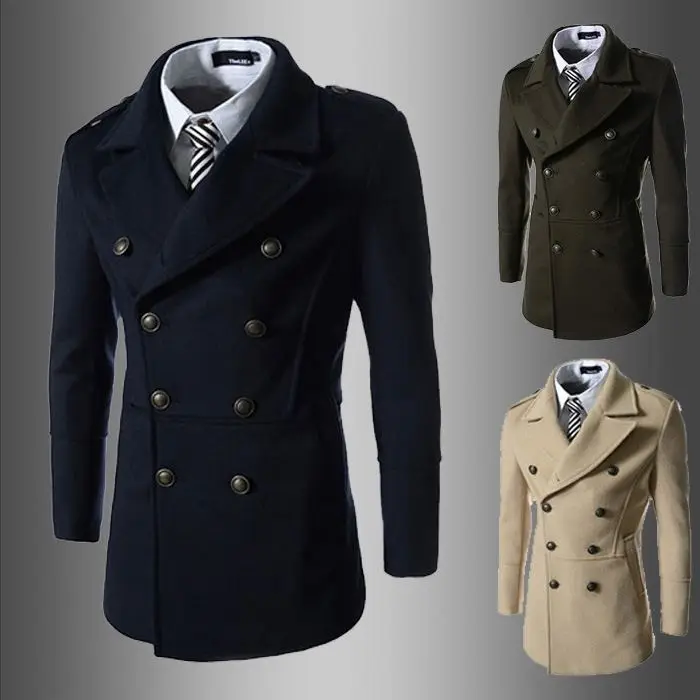 mens long trench coat cheap