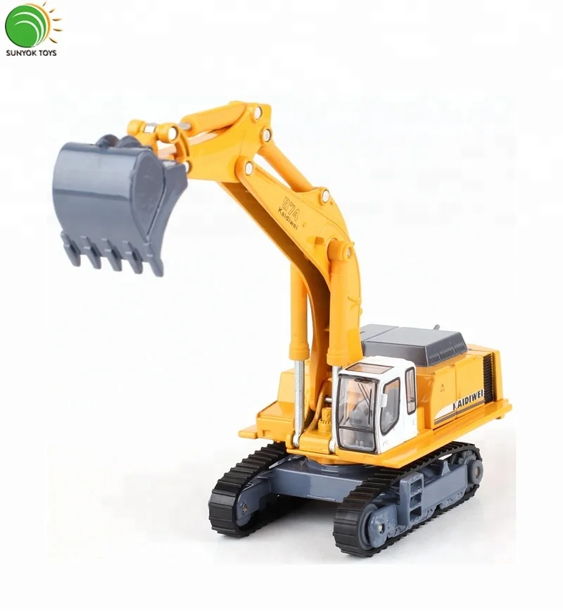 1/87 Scale Die-cast Mini Excavator Digger Engineering Car Model Toy Gifts 