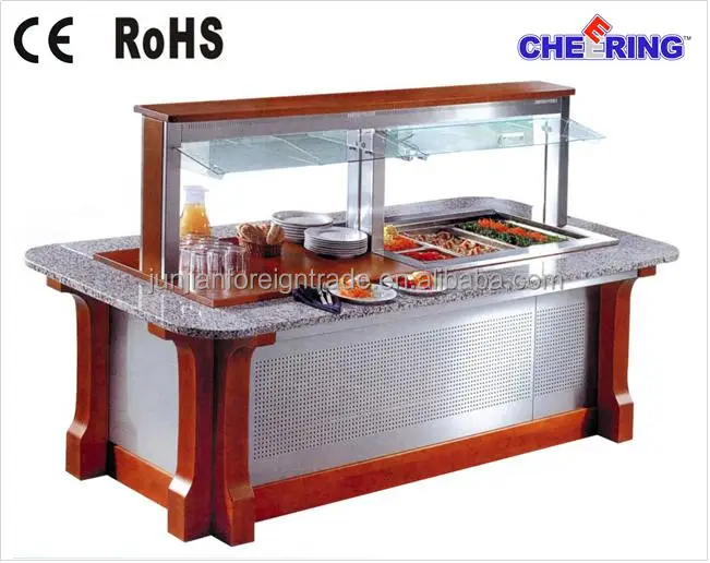 Display Case Per Buffet Con Raffreddamento - Design Semplice - Bianco - Set Di 4 - Per Snack E Cibi - Foto 4