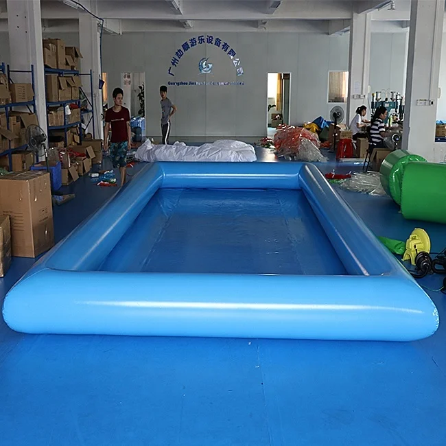 Высокое качество 8*4 м прямоугольный синий надувной бассейн для детей