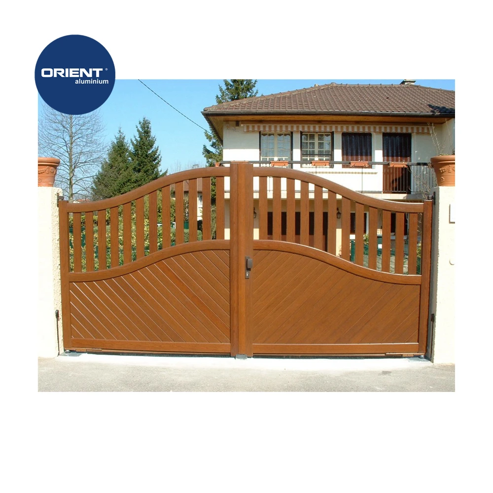Main Gate Designs Aluminium Standard Size of Main Gate Cow and Gate Milk Powder Swing Gates Withelectric Motor