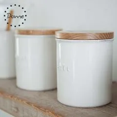 Tarro De Cerámica Para Almacenamiento De Condimentos - Con Cuchara, Fácil De Limpiar, Diseño Sencillo, Calidad Alimentaria