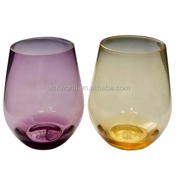 Acrylic Plastic Stemless Wine Glasses Buy Egg Shape Stemless Acrylic
