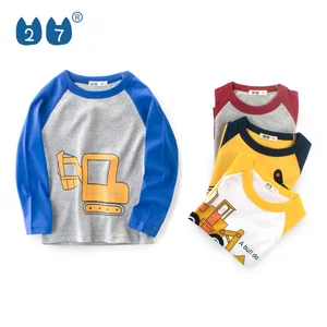 Chinese Factory Export Casual Stylish Boys Cotton Tee Shirts with Cute Prints