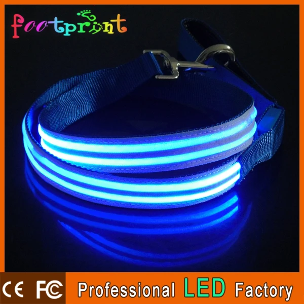 Из светодиодов мигающий аксессуары для собак ремни поводок