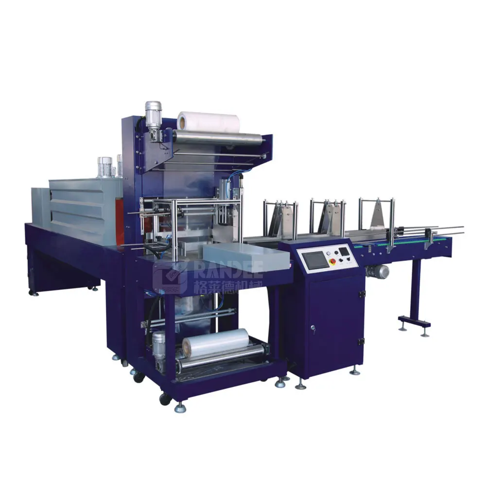 Automatic PE film heating shrink packing machine heat seal wrap tunnel packaging wrapping machine