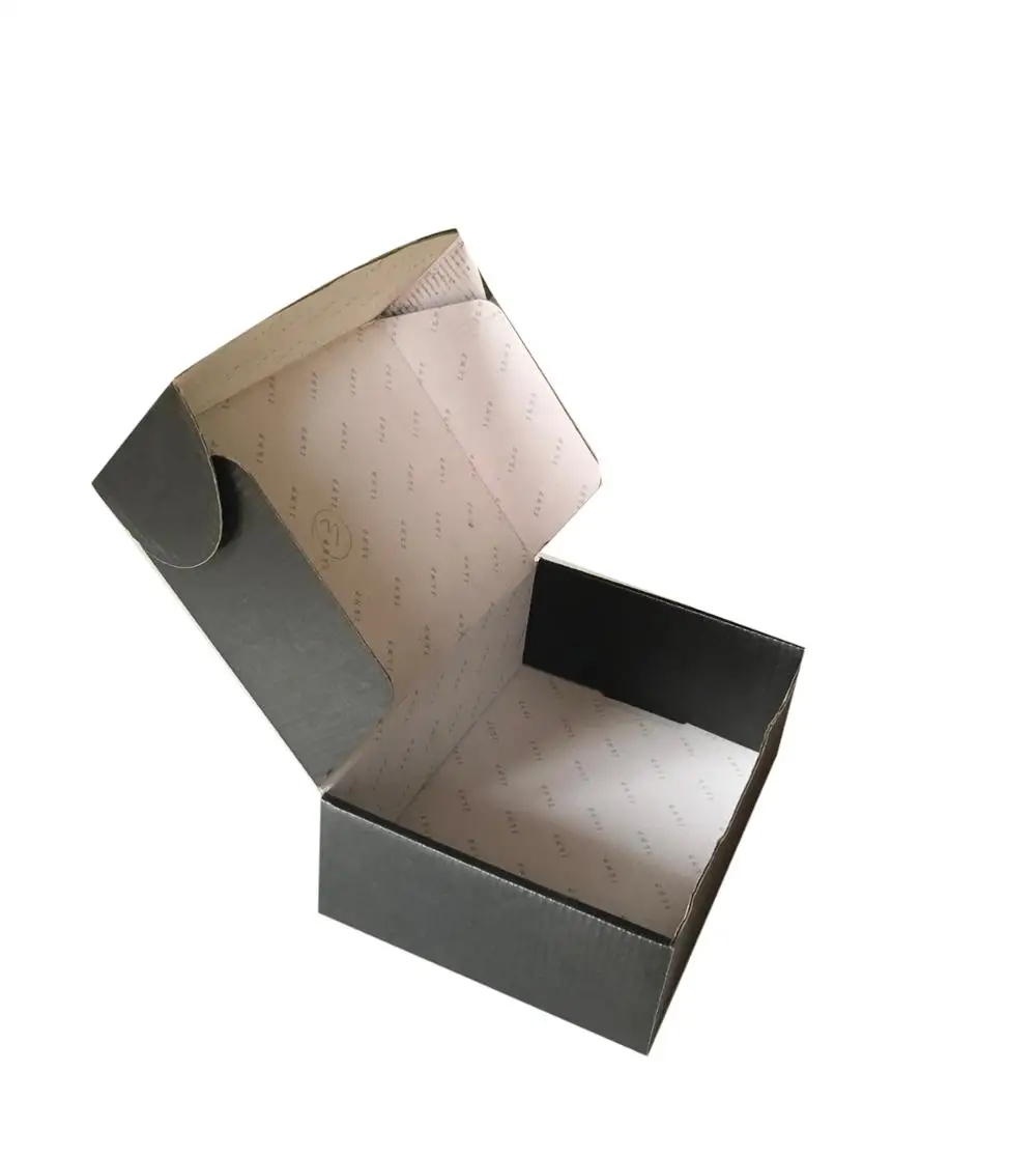 Черная гофрированная картонная коробка из крафт-бумаги с индивидуальным принтом для упаковки бутылок