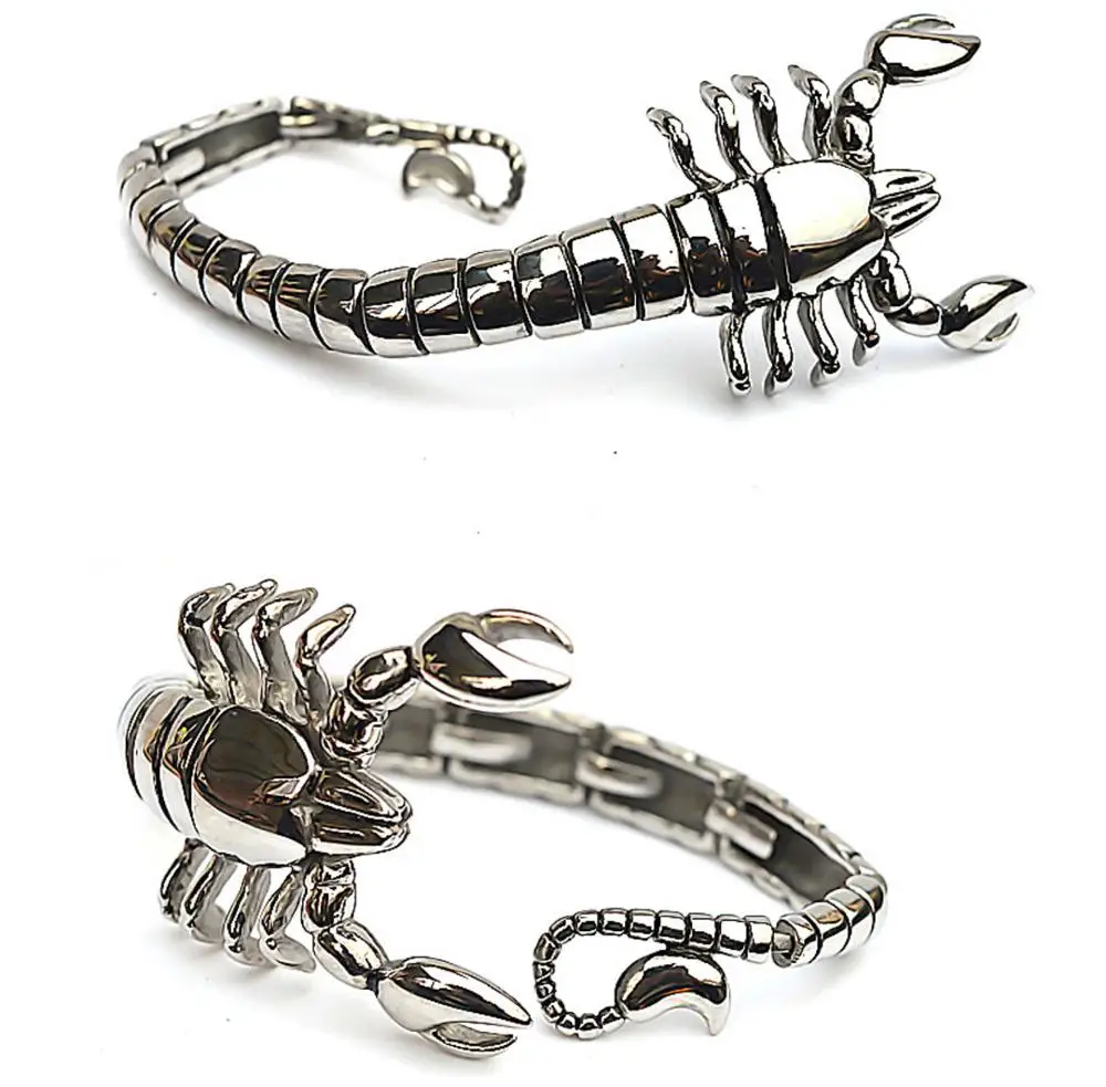 High Quality Gothic Scorpion Silver Hand Bracelet For Men Silver 316L  Stainless Steel With Titanium Accents Perfect For Punk Bikers And Animal  Lovers From Suecy, $19.1 | DHgate.Com