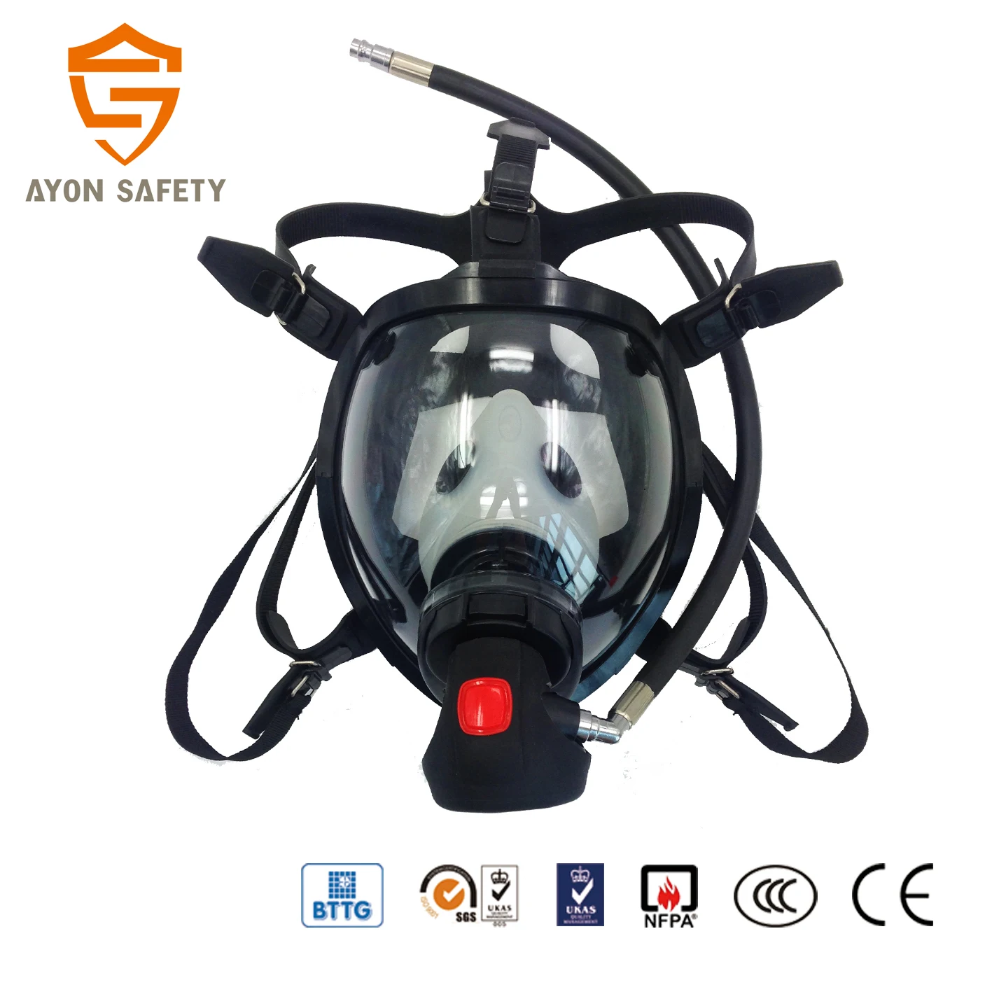 Scba Mask Breathing Large Visual Field Low Weight Gas Mask Rescue For ...