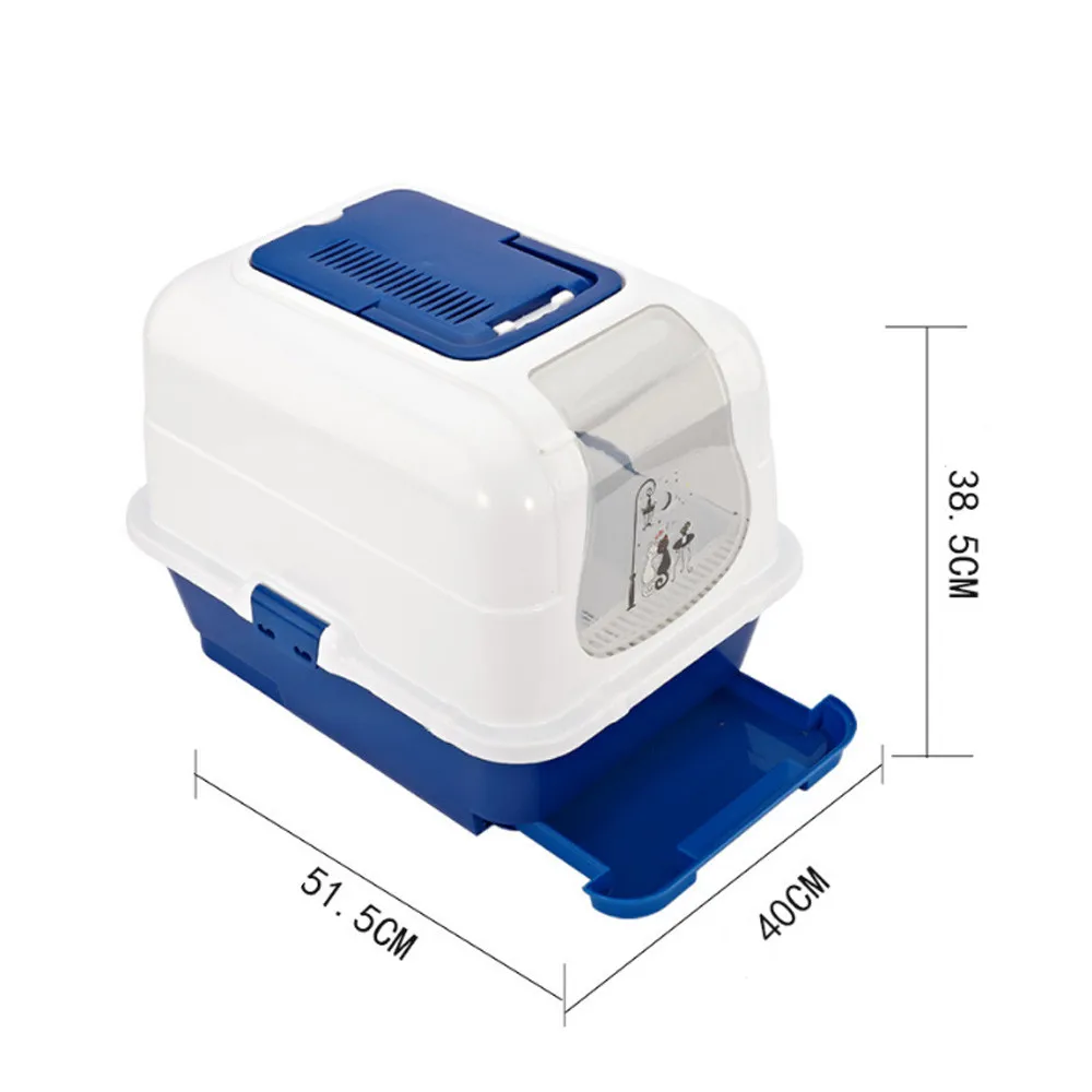 Totally Enclosed Isolated Outdoor Plastic Cat Toilet With Cat Sand ...