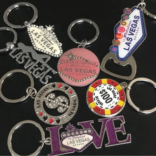 Las Vegas Nevada Bottle Opener Keychains, Sin City Set of 2 Key Chain  Souvenirs In Stainless Steel. Quality Key Tag for Car Keys, Party Gifts