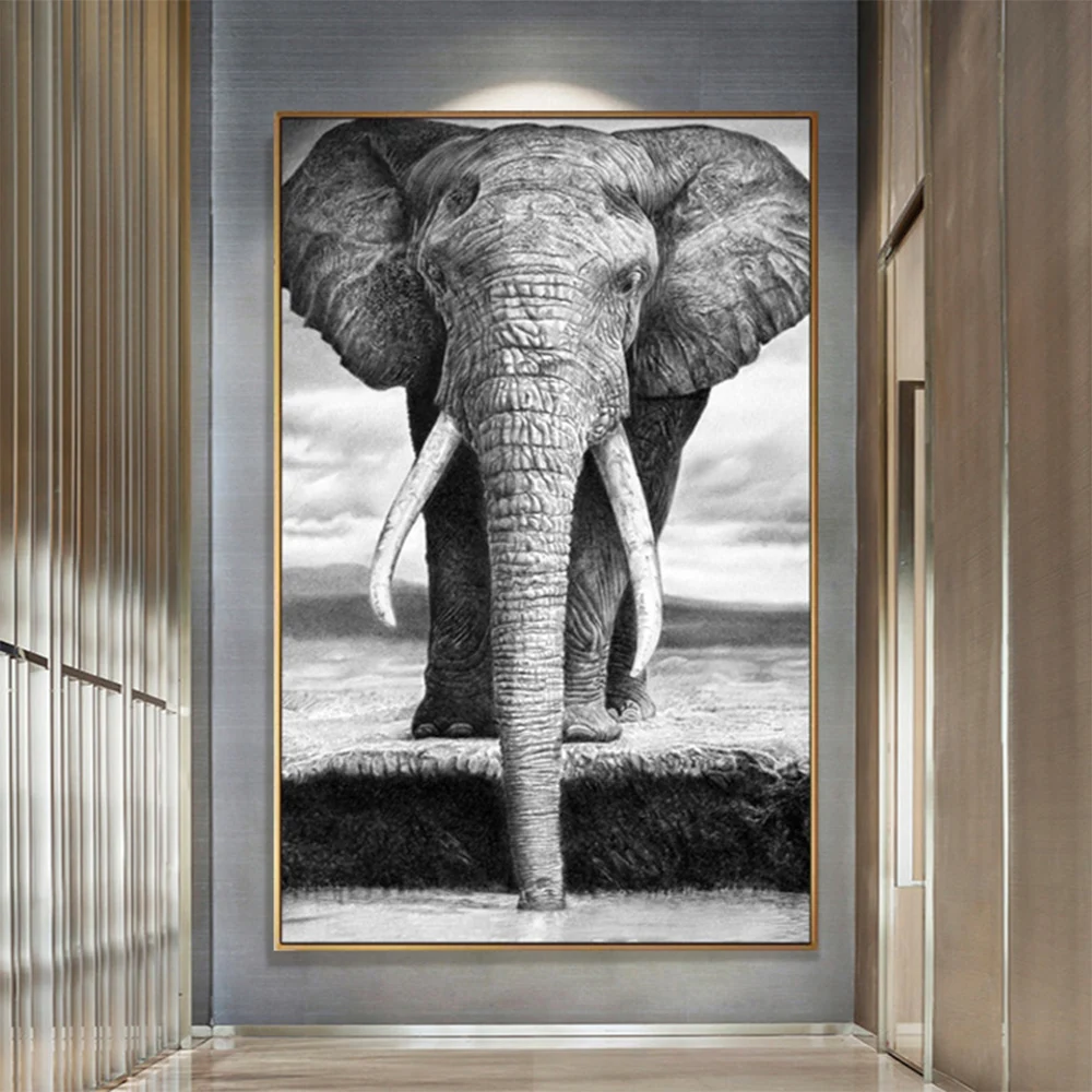 Wholesale 3d Picture Abstract Elephant Decoration Home Wall Art Painting