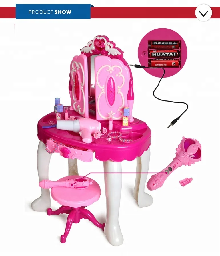 PHigh качественная игра для макияжа, игровой набор для детей, для девочек, ролевые игры, наборы для дошкольного домика с туалетным столиком, игрушка