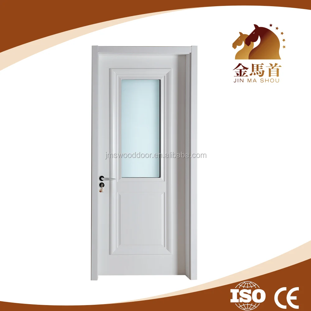 Cheap Price And Hot Sale Jms India Mdf Pvc Interior Glass Wood Door