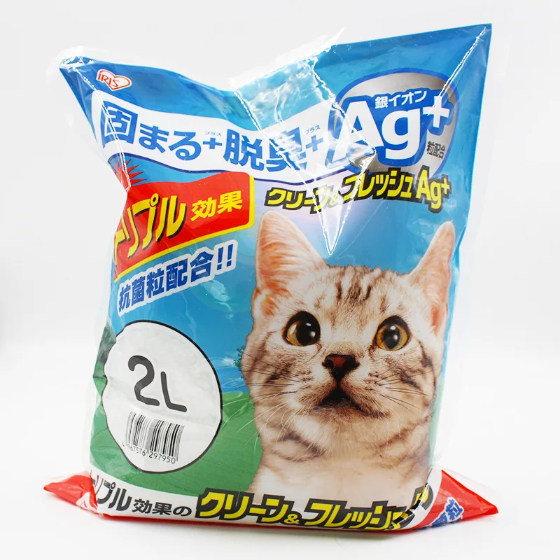 High Quality Custom Printed 2L 5L 6L 7L back seal cat litter packaging bag