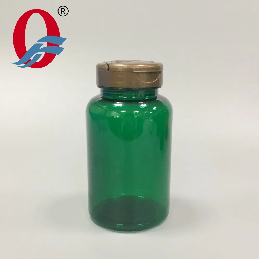 250ml Green PET Plastic Nutraceutical Vitamin Supplement Bottle