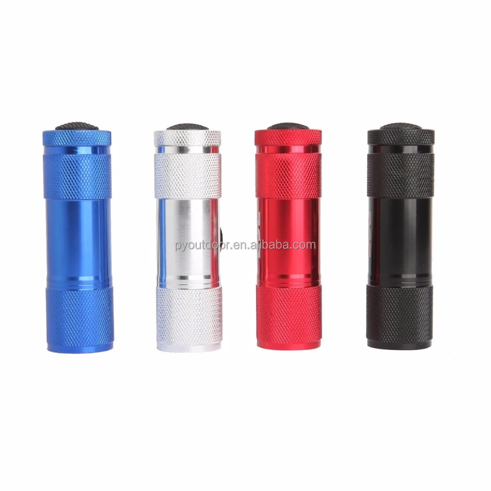 2018 мини 395nm алюминиевый белый свет 9 светодиодный фонарик