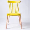 Yellow plastic dinning chairs