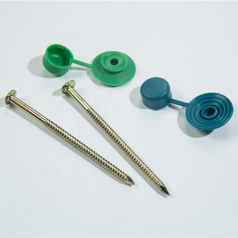 Safetops Nails Screw Ring Nail With Eva Washer And Color Cap Buy