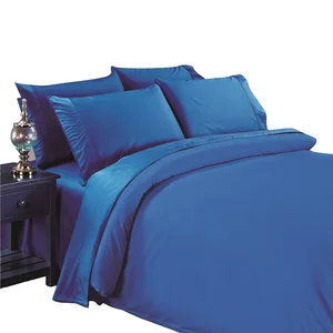 KOSMOS Solid Color Fitted Sheet Bed Linen High Quality 100% Cotton Bed Sheet Set