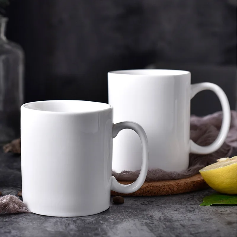 11 oz White Ceramic Coffee Mugs Cup of Tea White Printed Company Logo 70's  Diner Pottery Sublimation Ceramic Mug