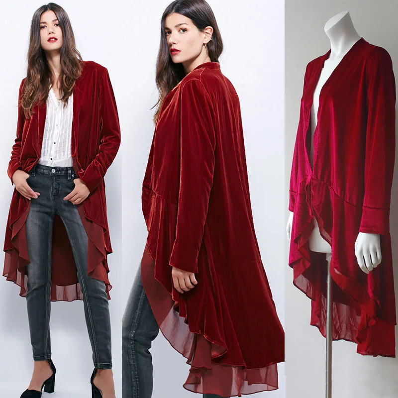 velvet cape jacket