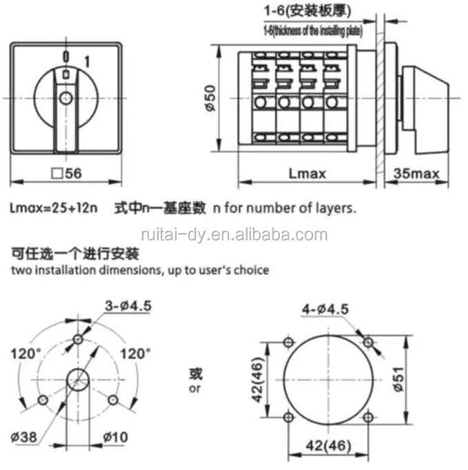 Good Reputation 6 Pole 3 Position Rotary Switch Buy 6 Pole 3 Position Rotary Switch,6 Pole 3