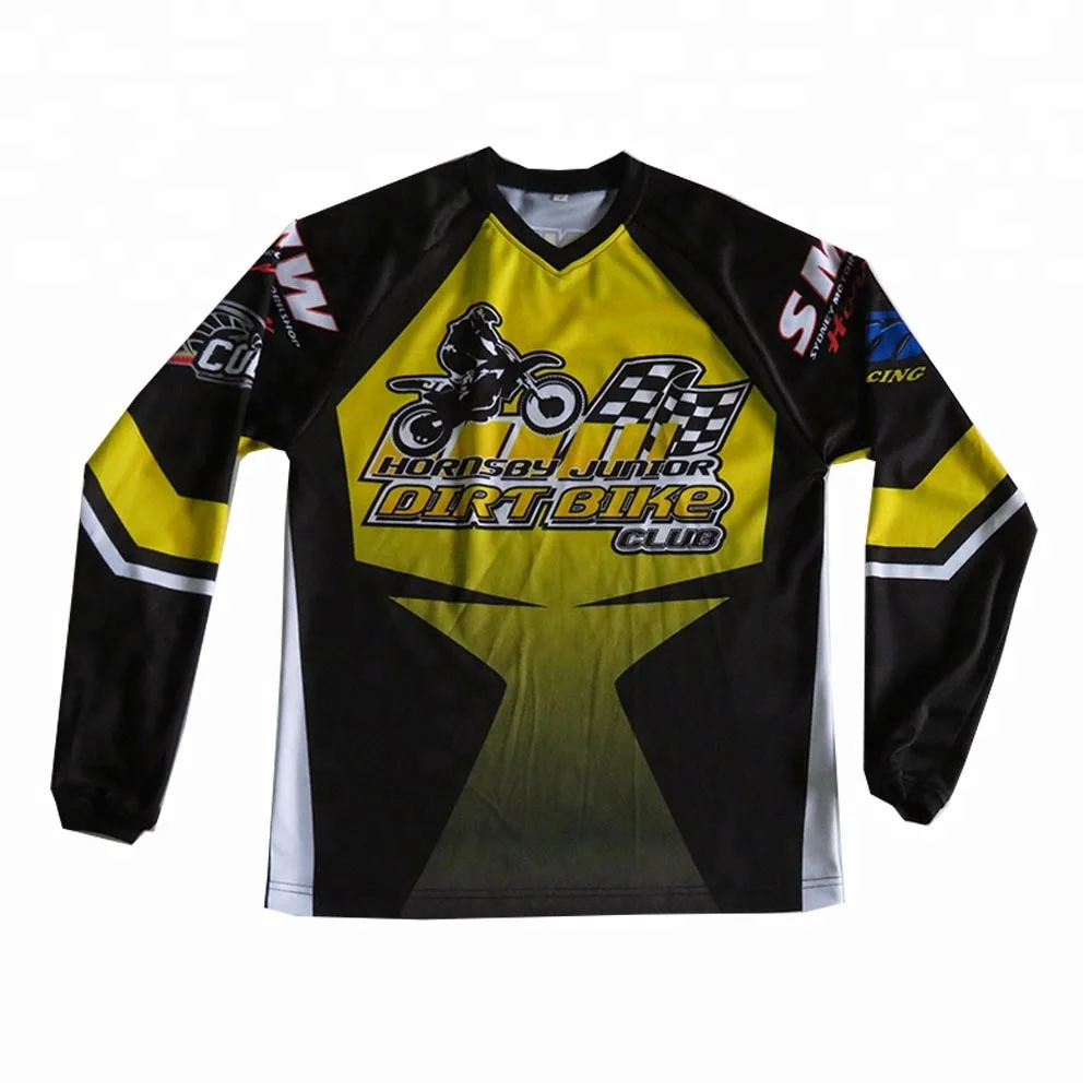 OEM футболка с длинным рукавом и V-образным вырезом желтые мотоциклетные Трикотажные изделия сублимированная рубашка moto