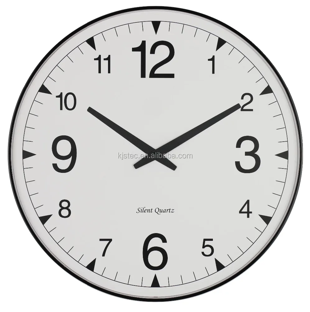 Super Slim Clocks Taiwan Silent Quartz Movement Plastic Wall Clock