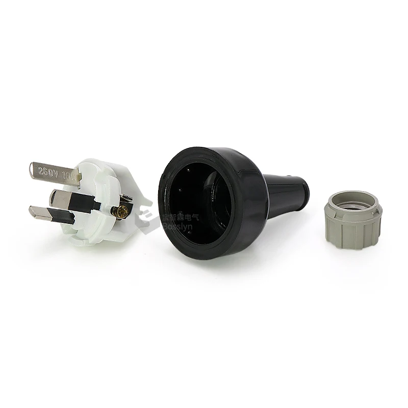 DIY Twisted Power Plug Industrial Connection Plug China/ Australian New Zealand 3 Pin AC 250V 10A Electrical Plugs and Sockets