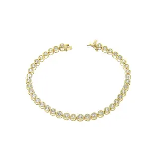 2015 Good Design 18K Gold Plate Sterling Silver Tennis Bracelet