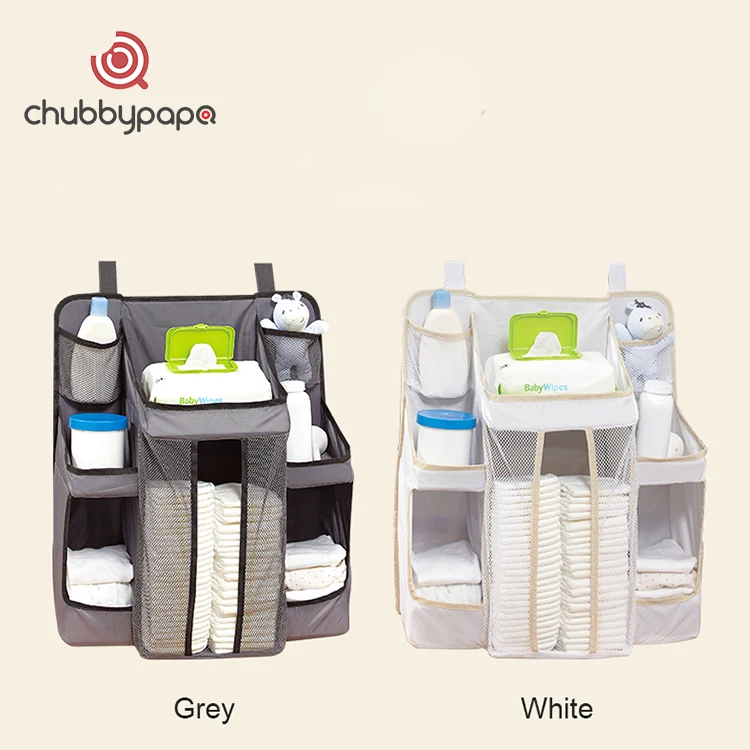 Multifunctional Nursery Diaper Hanging Organizer 3layers Storage Bags for Baby Crib Cradle Infanette