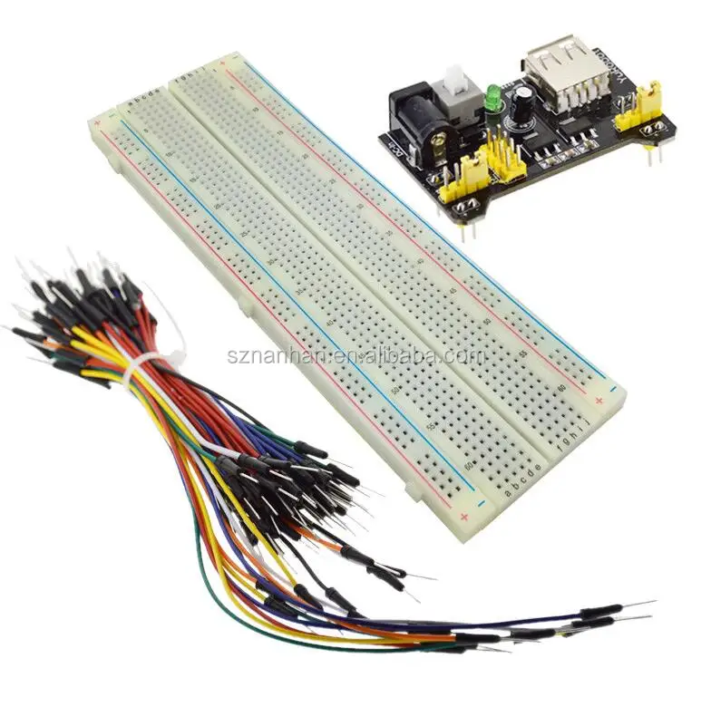 Breadboard Kit Breadboard (basetta Millefori) MB102 Da 830 Punti Modulo Alimentazione 3.3V/5V, Per Prototipazione Elettronica Single Board Computer X86 - Foto 10